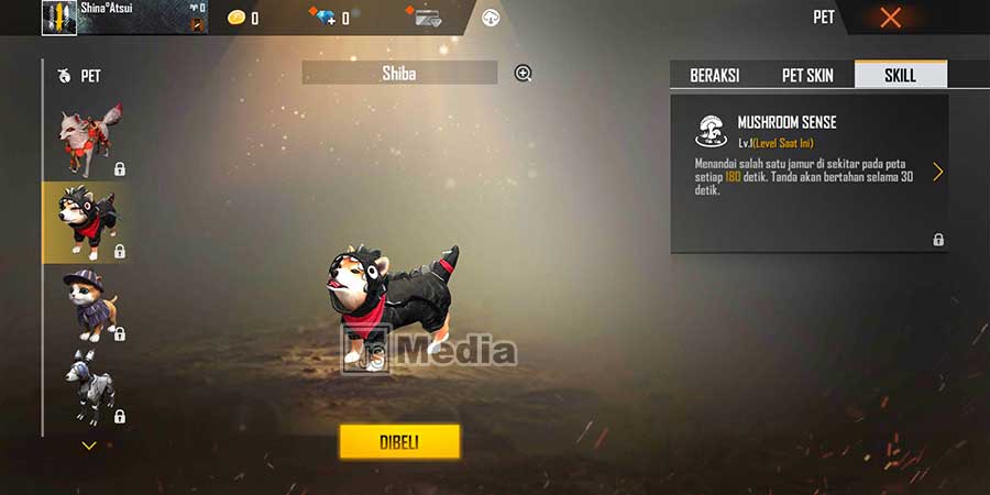 Skin Pet Shiba Fighter Gratis