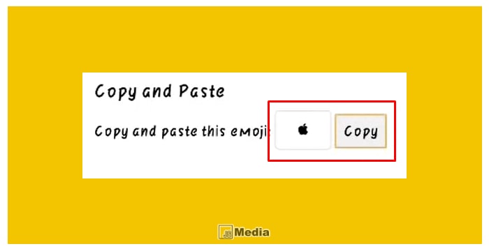 click copy or Copy on apple emoji