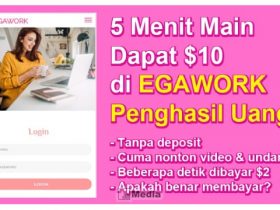 EGAWORK Penghasil Uang Dapat $10, 5 Menit Cuan Buktikan Sendiri!