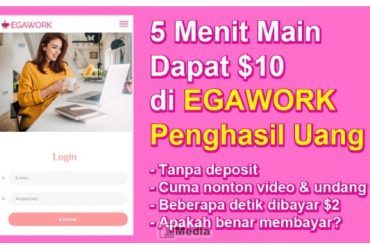 EGAWORK Penghasil Uang Dapat $10, 5 Menit Cuan Buktikan Sendiri!