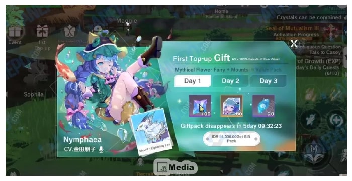 Hadiah Event Top Up First The Legend of Neverland