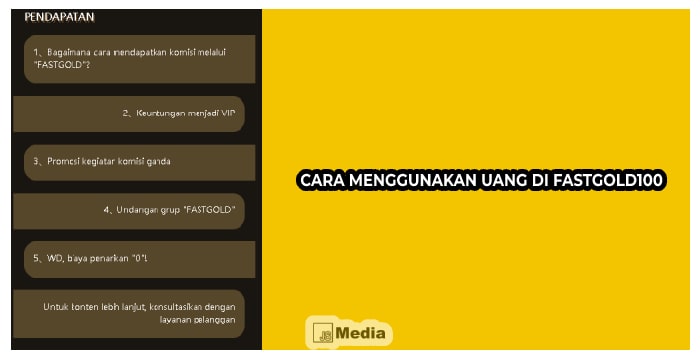 Cara Menggunakan Uang di FastGold100