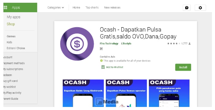 Download Ocash Apk Penghasil Uang