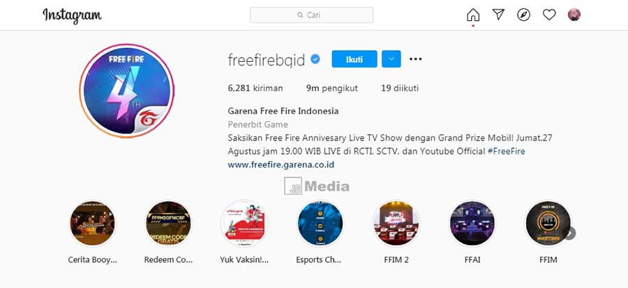 Kode Redeem 9 Juta Followers FF