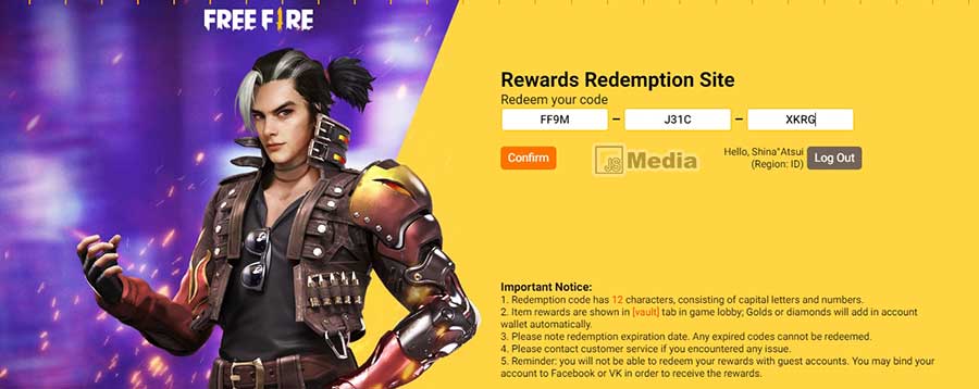 Cara Tukar Kode Redeem Free Fire