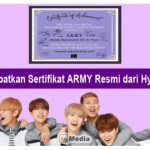 Cara Mendapatkan Sertifikat ARMY Resmi