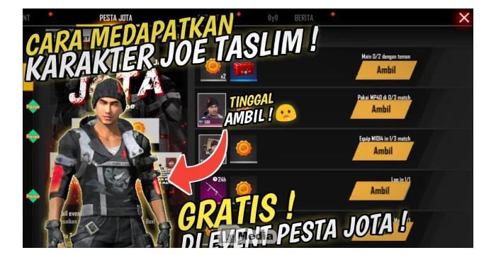 Cara Mendapatkan Token Event Jota FF