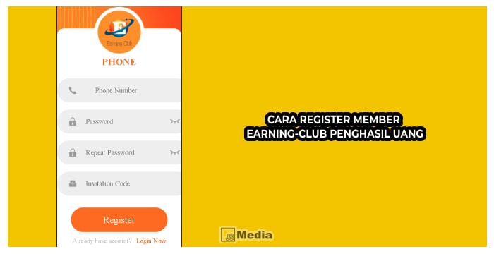 Cara Register Member Earning-Club