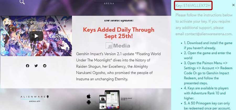 Kode Redeem Genshin Impact Terbaru