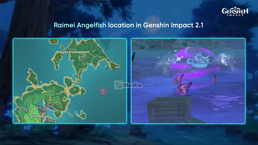 Lokasi Memancing Ikan Angelfish Genshin Impact