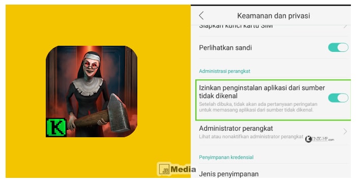 Cara Menginstal Aplikasi Evil Nun Maze Mod