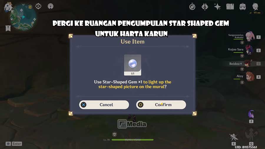 Lokasi Star-Shaped Gems