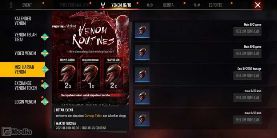 Event Kolaborasi FF x Venom