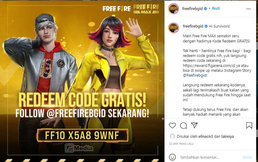 Kode Redeem Free Fire Max Terbaru