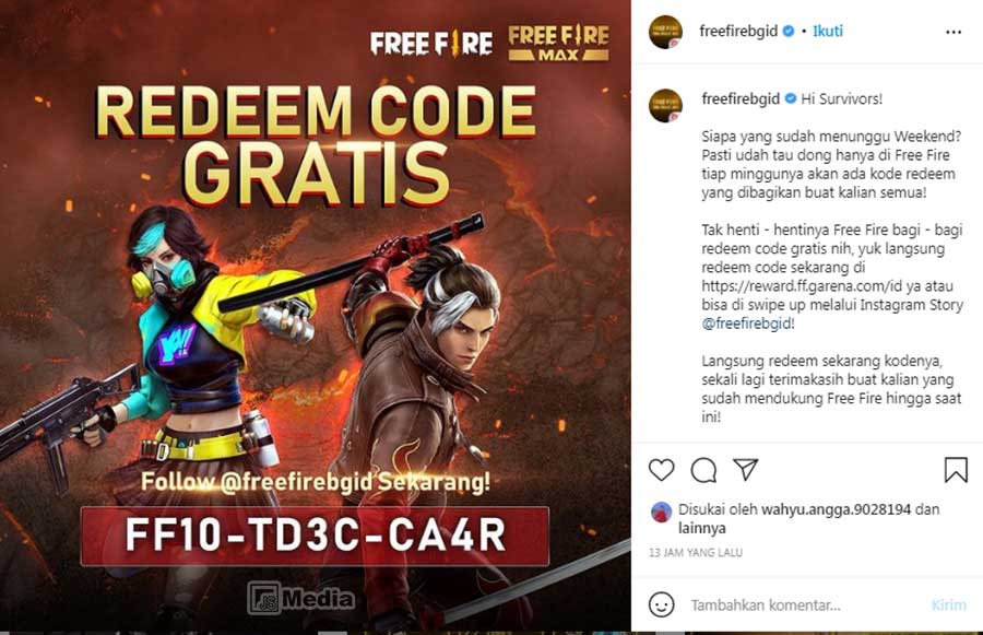 Kode Redeem Terbaru Free Fire