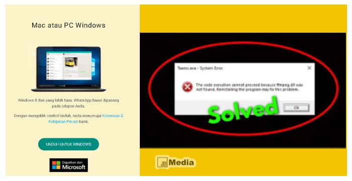 Solusi Mengatasi Ffmpeg.dll missing Whatsapp, Mudah Sekali