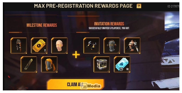 Hadiah Untuk Pre Registrasi Free Fire Max