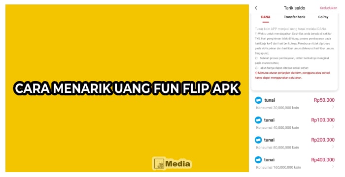 Cara Menarik Uang Fun Flip Apk