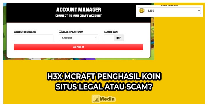 H3X Mcraft Penghasil Koin, Situs Legal atau Scam?