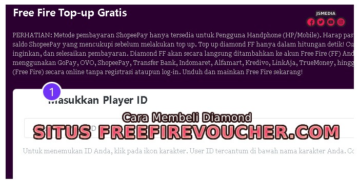 Cara Membeli Diamond Pada Situs Freefirevoucher.com