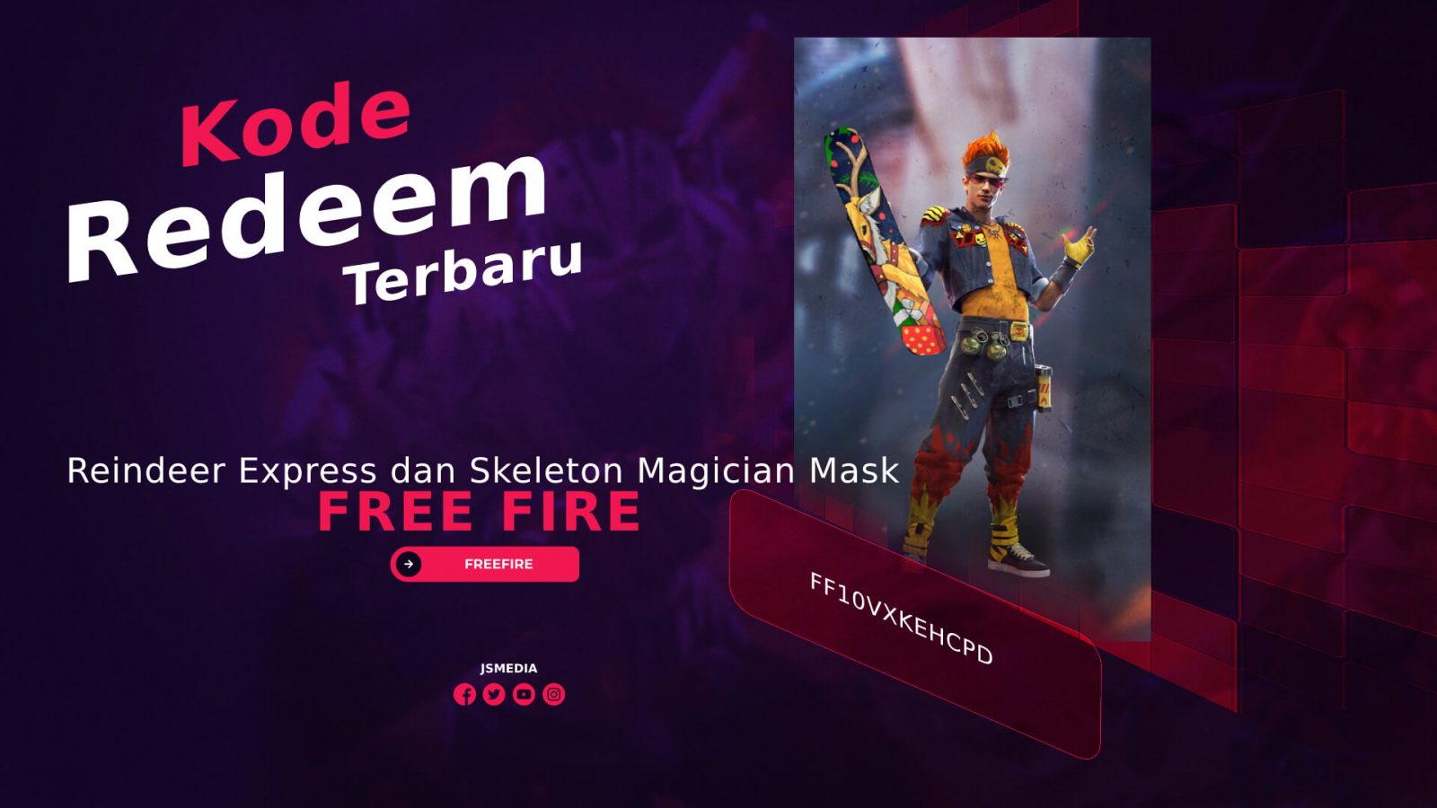 Kode Redeem Reindeer Express dan Skeleton Magician Mask