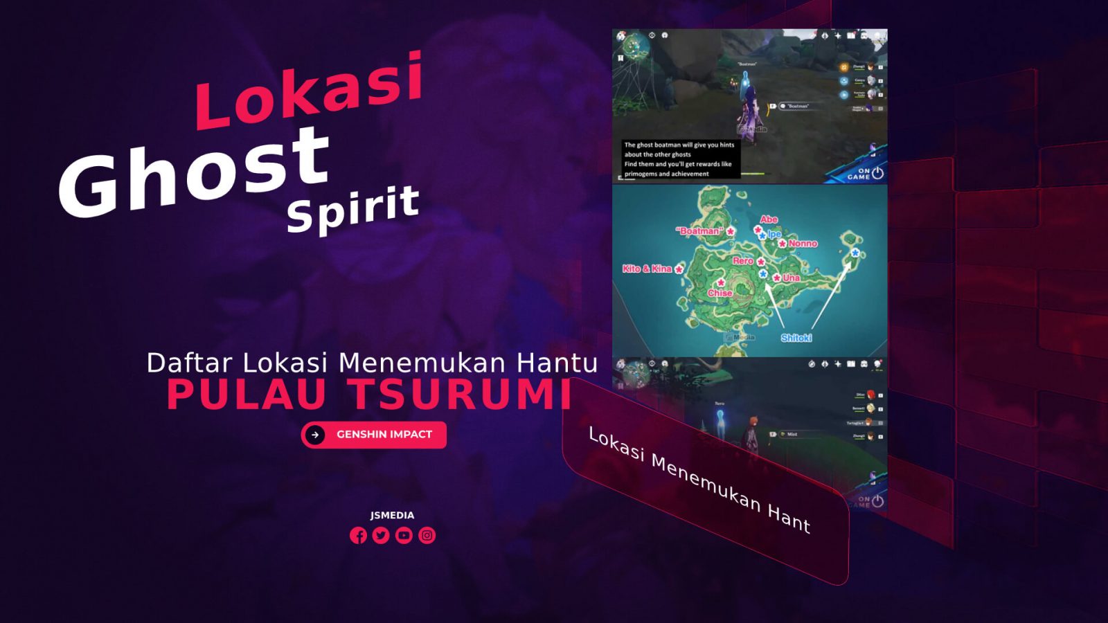 Daftar Lokasi Menemukan Hantu (Ghost Spirit) di Pulau Tsurumi