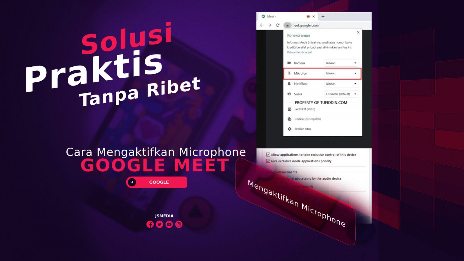 Cara Mengaktifkan Microphone di Google Meet