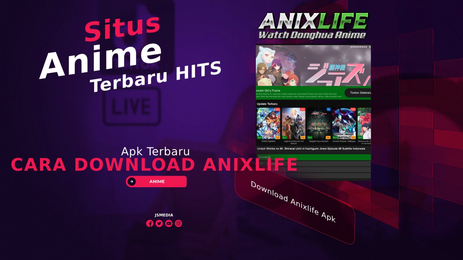 Pecinta anime wajib tahu tentang Anixlife apk terbaru, pasalnya situs tersebut merupakan tempat ratusan anime yang bisa ditonton dan di download.