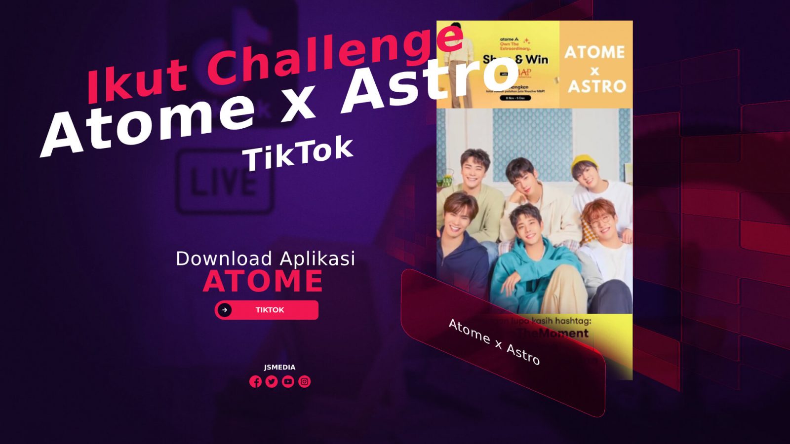 Download Aplikasi Atome, Ikut Challenge Atome x Astro TikTok Berhadiah