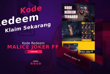 Malice Joker FF, Kode Redeem Permanen Free Fire Terbaru