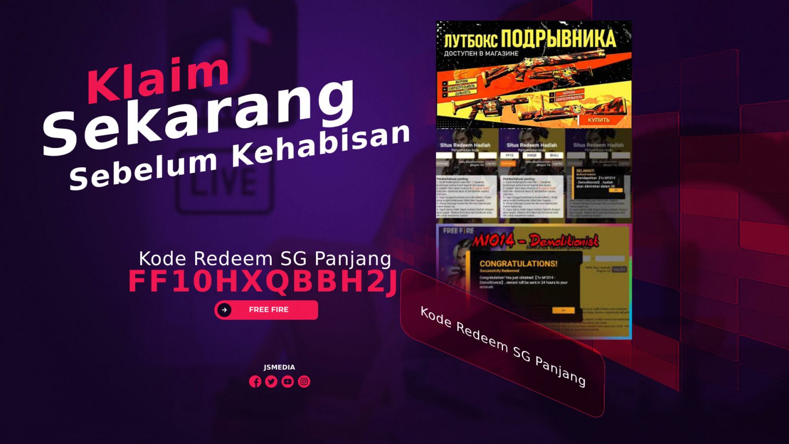 Klaim Kode Redeem SG Panjang Sekarang, Sebelum Kuota Habis!