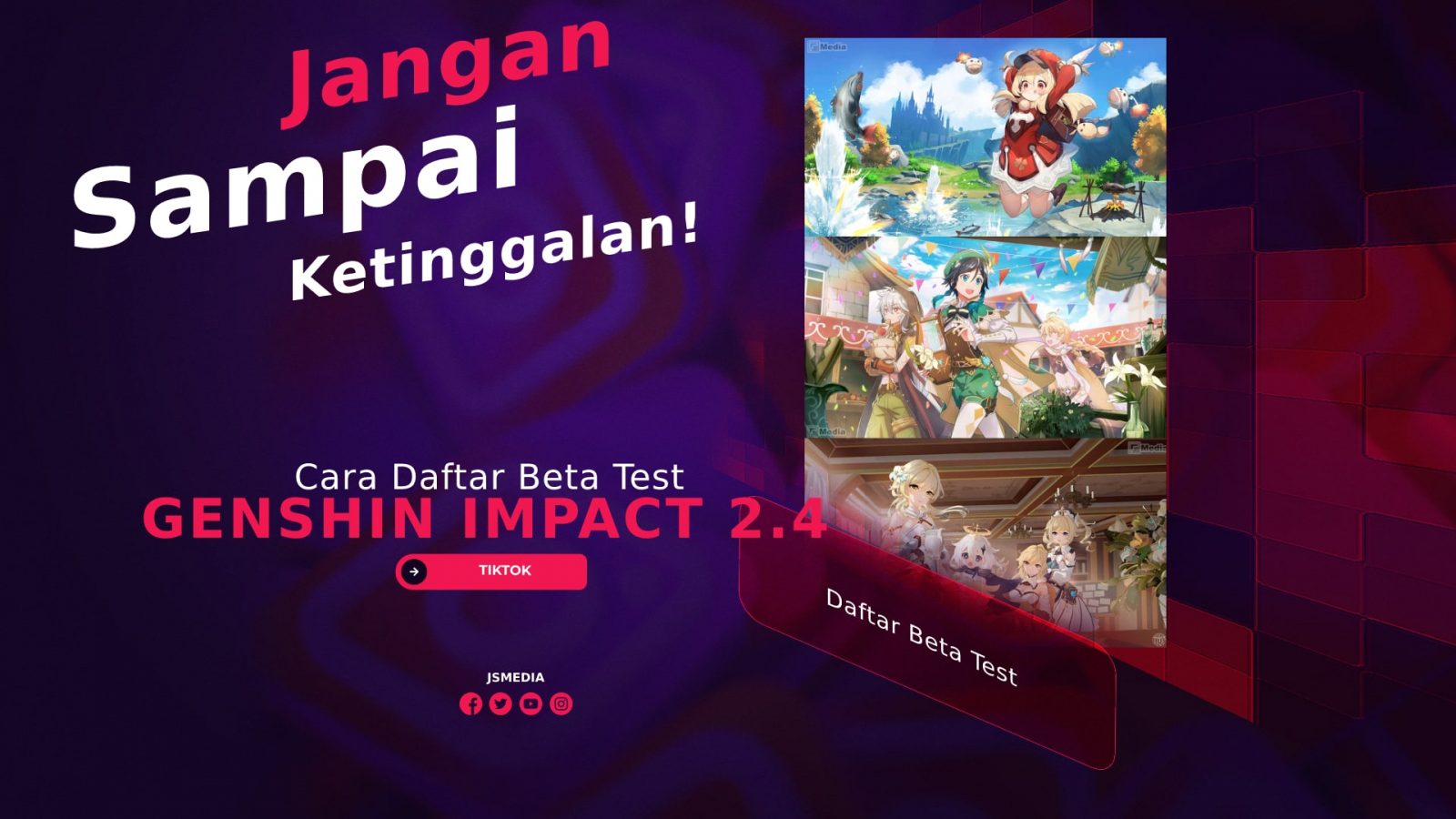 Cara Daftar Beta Test Genshin Impact 2.4