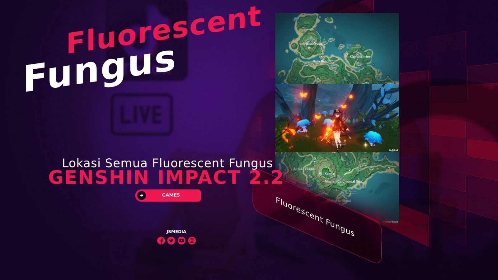 Lokasi Semua Fluorescent Fungus di Genshin Impact 2.2