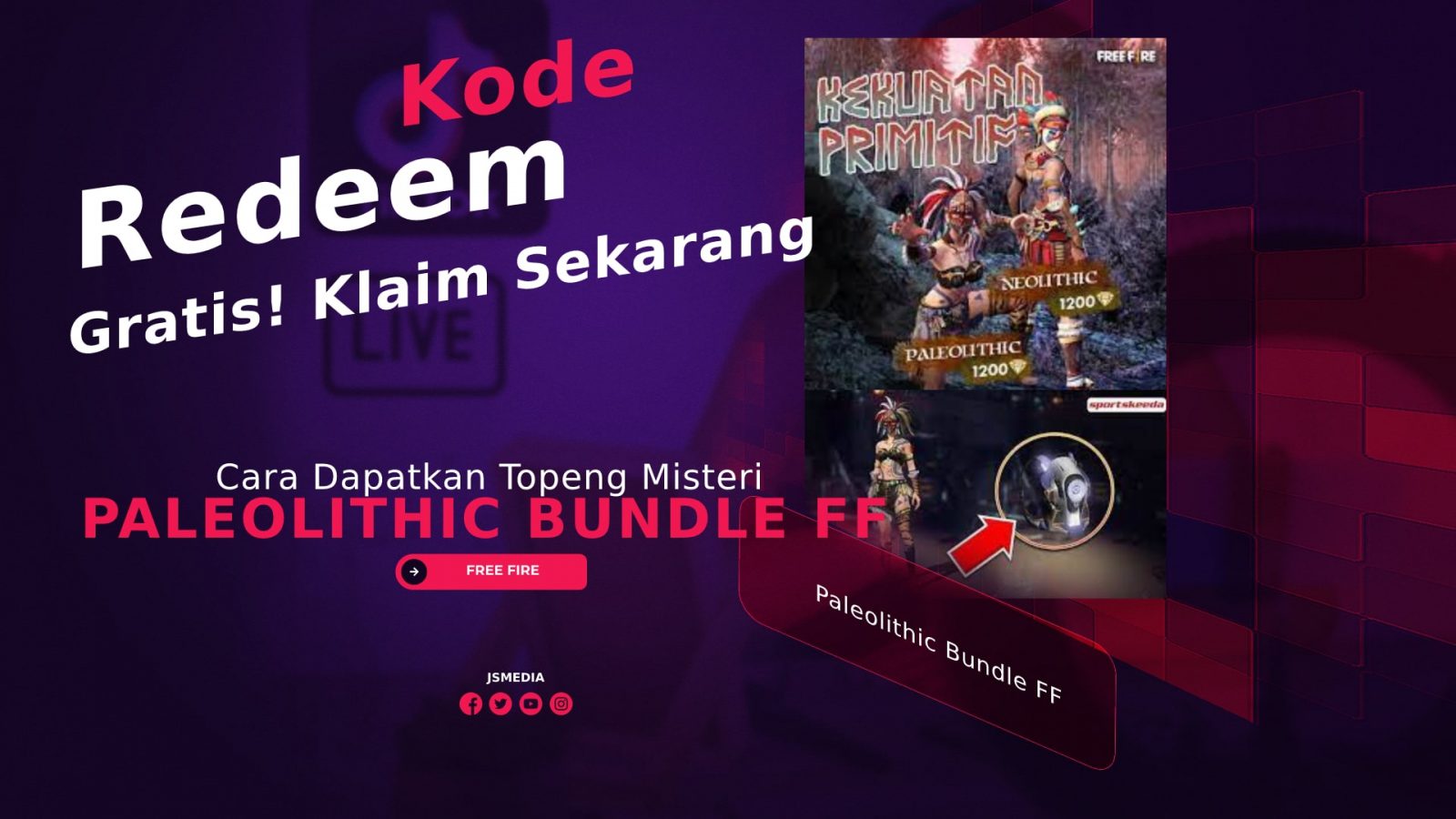 Paleolithic Bundle FF, Dapatkan Topeng Misteri dengan Kode Redeem Gratis!