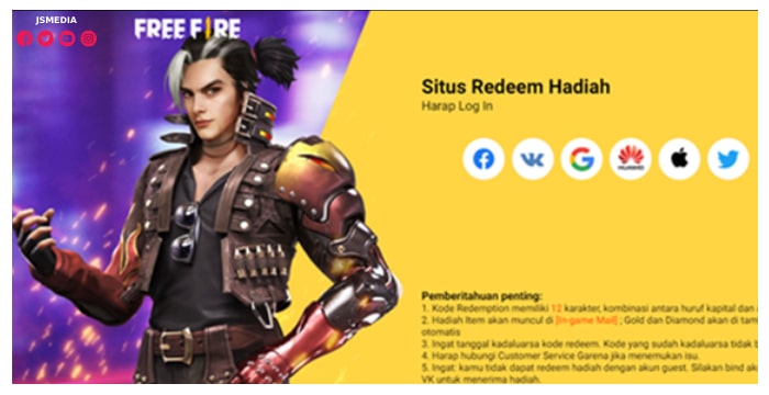 Cara Mendapatkan Kode Redeem FF11HHGCGK3B