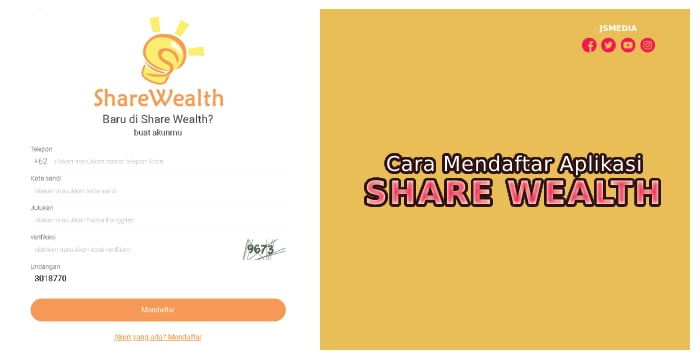 Cara Mendaftar Aplikasi Share Wealth