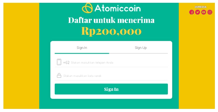 Cara Kerja Aplikasi Atomiccoin