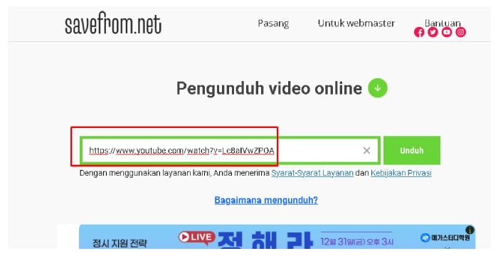 Paste link di atas ke kolom pencarian