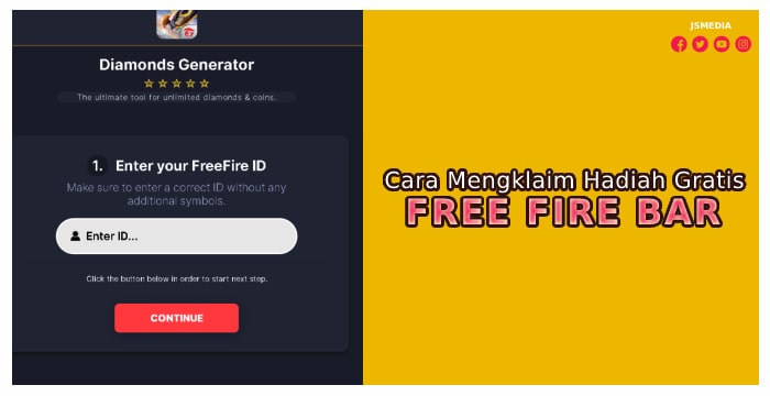 Cara Mengklaim Hadiah Gratis Free Fire Bar