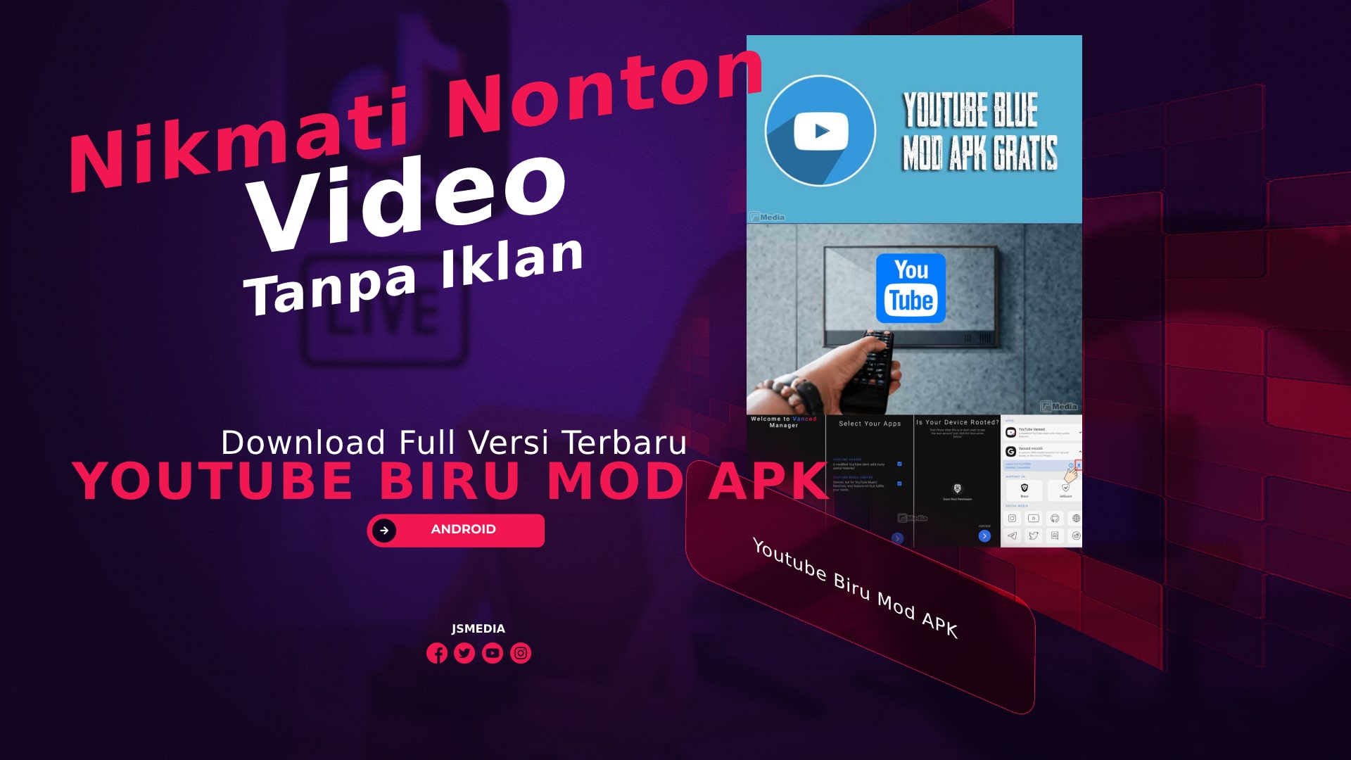 Download Youtube Biru Mod Apk Nonton Video Tanpa Iklan