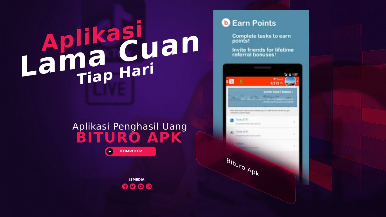 Bituro Apk Penghasil Uang, Aplikasi Lama Cuan Tiap Hari