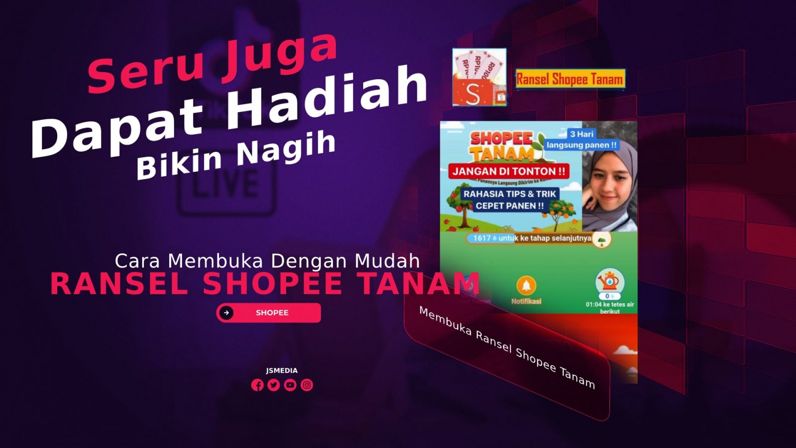 Cara Membuka Ransel Shopee Tanam, Seru Juga Bikin Nagih