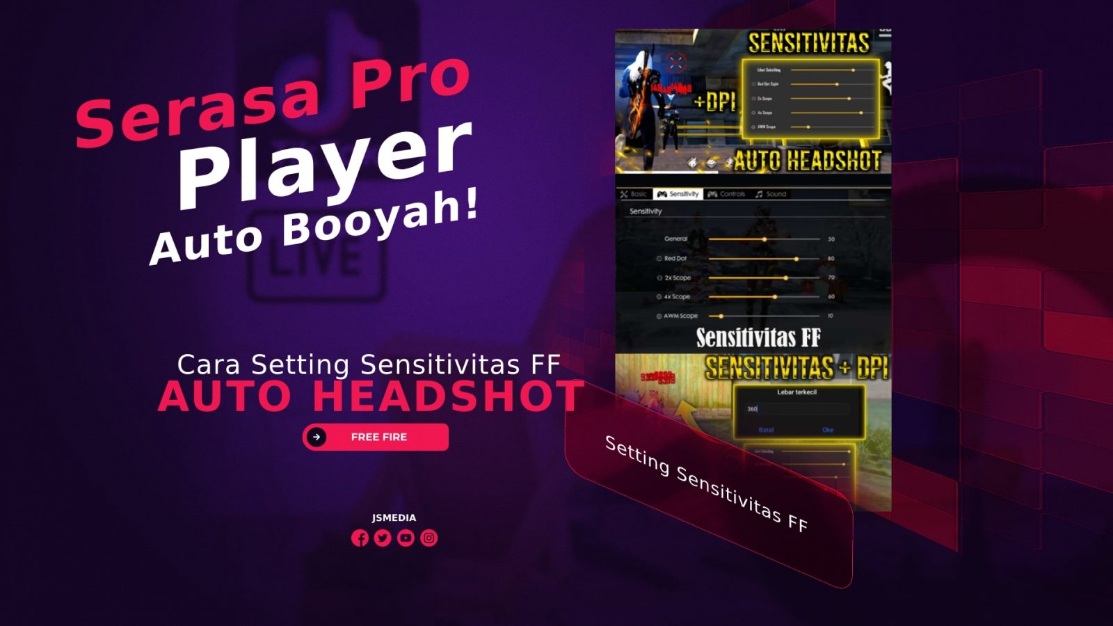 Cara Setting Sensitivitas FF Auto Headshot Pada Profesional Player