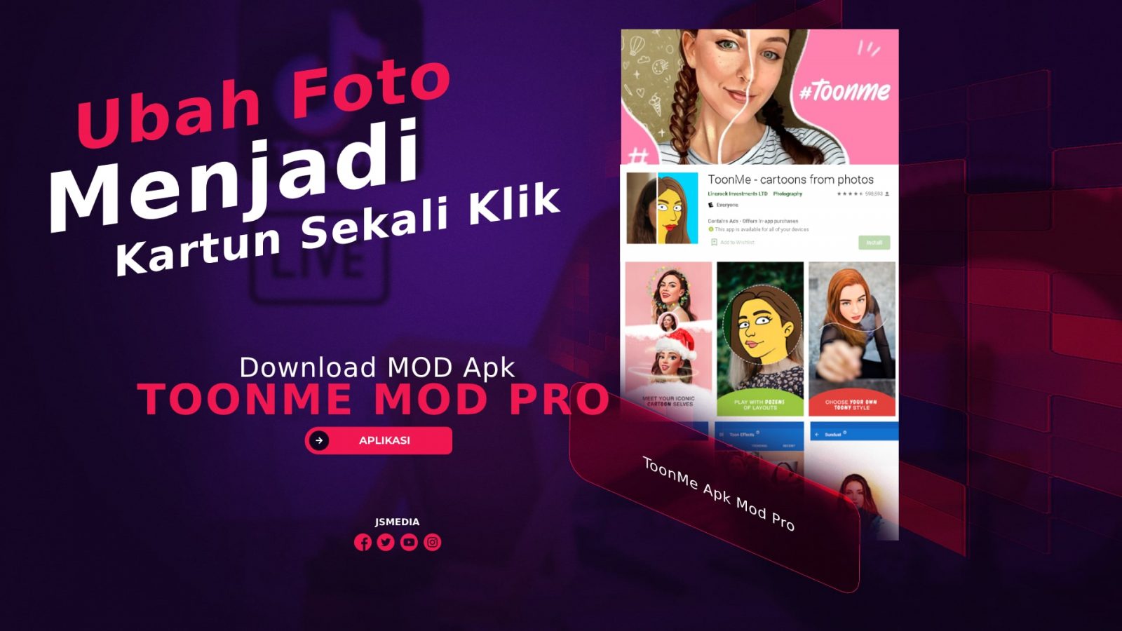 ToonMe Apk Mod Pro: Ubah Foto Menjadi Kartun Sekali Klik