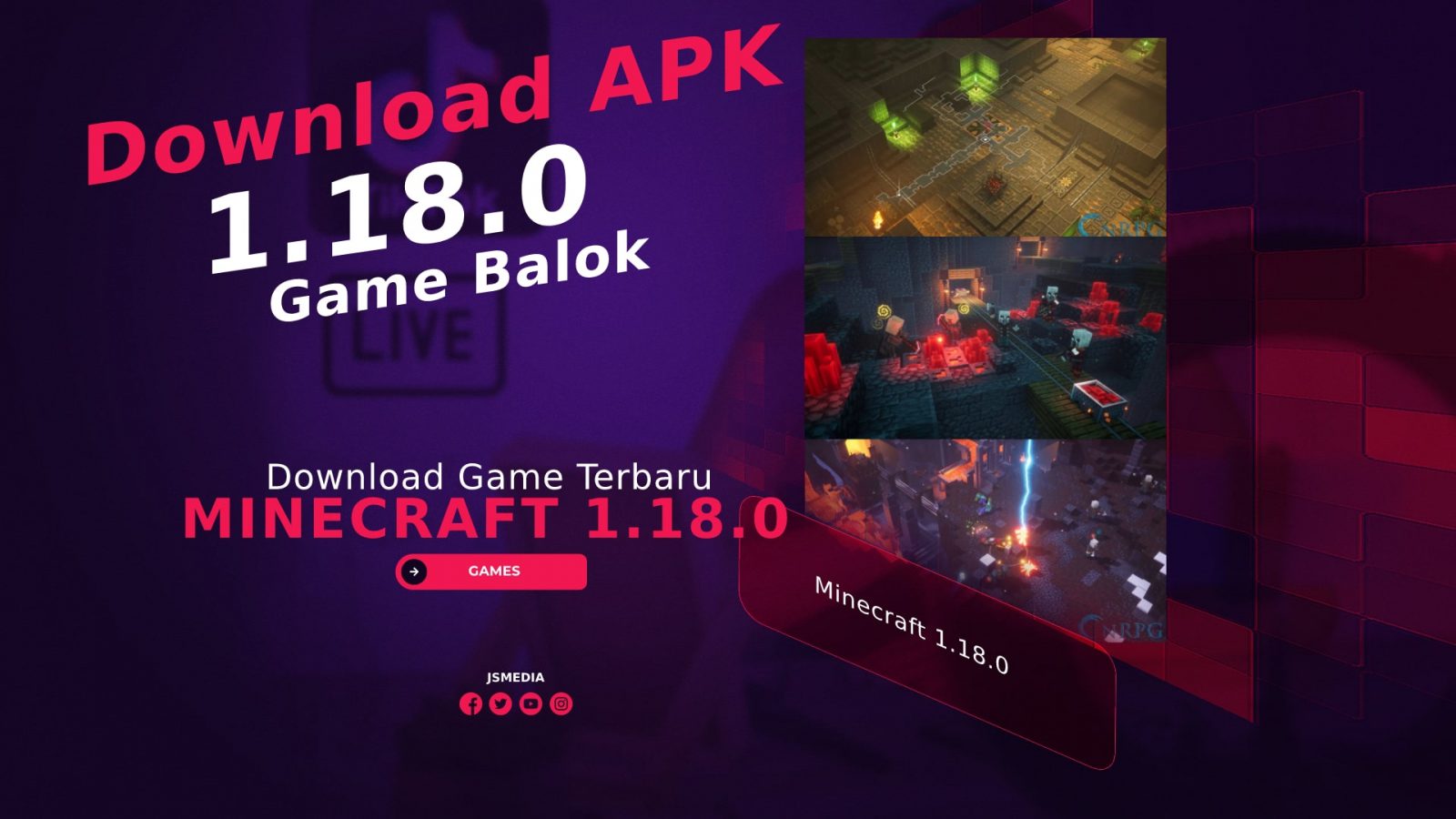 Download Aplikasi Minecraft 1.18.0 Versi Terbaru Gratis