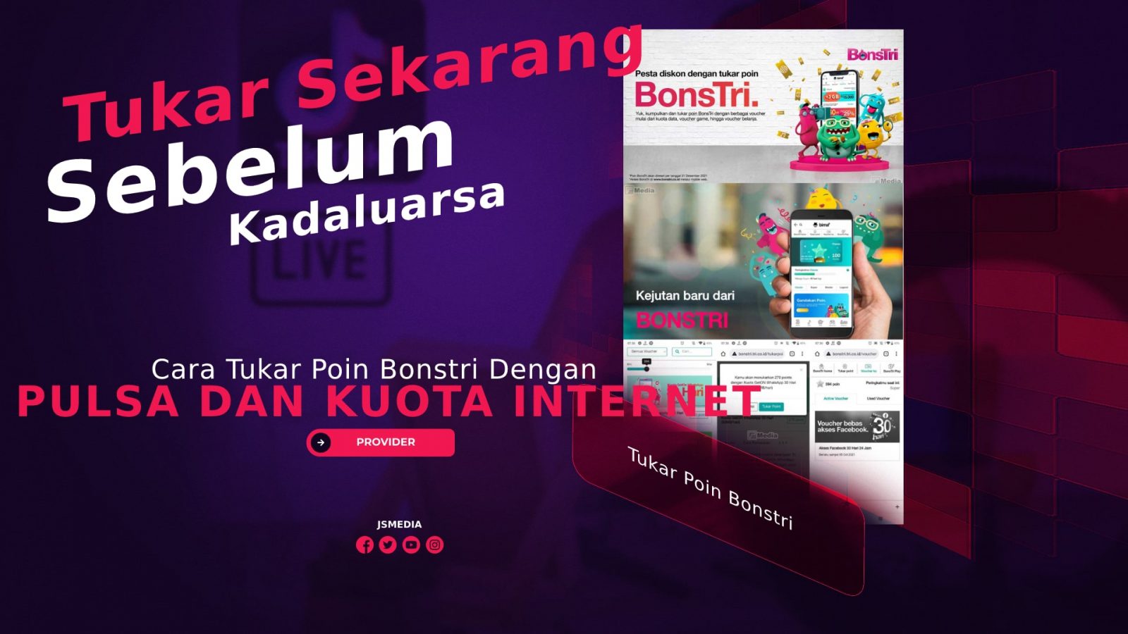 Cara Tukar Poin Bonstri Dengan Pulsa dan Kuota Internet