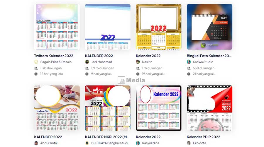 twibbon kalender 2022