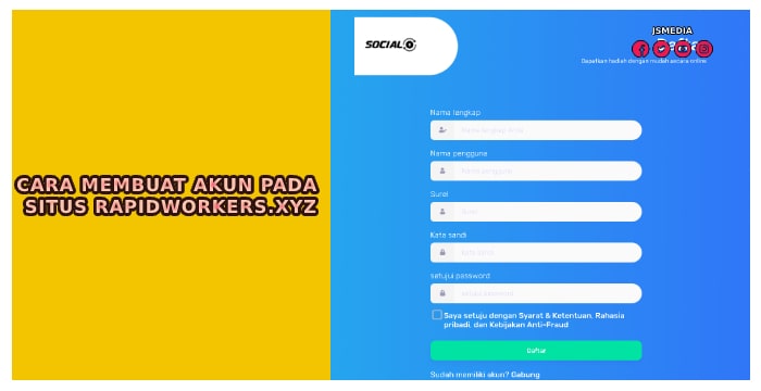 Cara Membuat Akun Pada Situs Rapidworkers.xyz