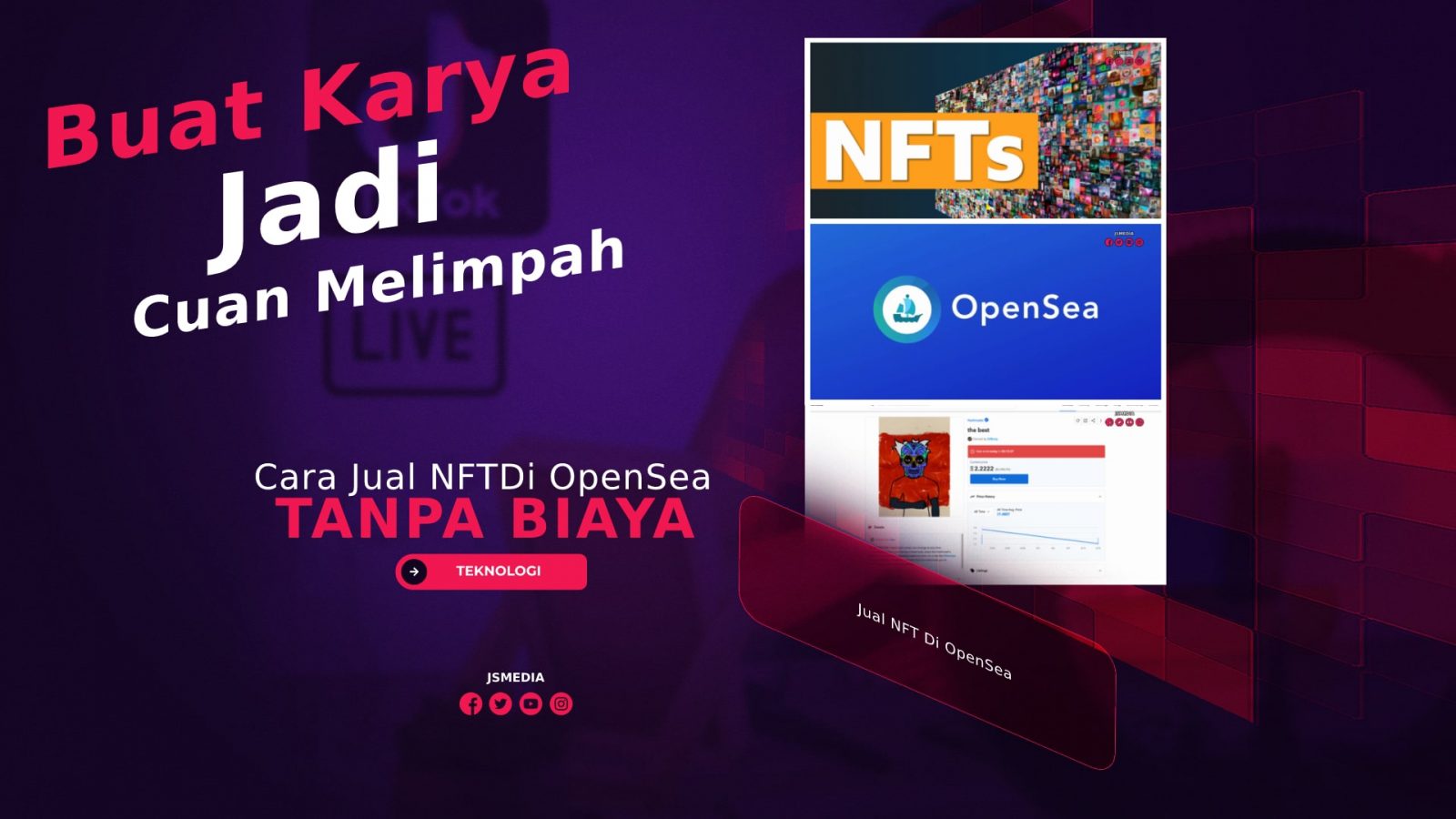 Cara Jual NFT Di OpenSea Tanpa Biaya, Buat Karya Jadi Cuan