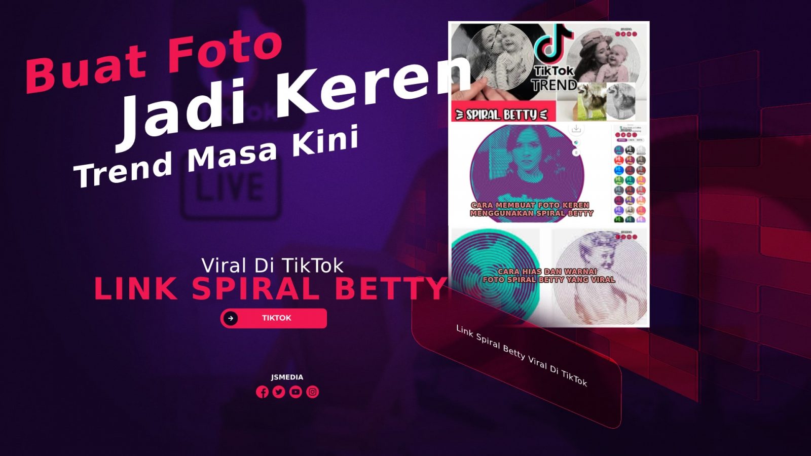 Link Spiral Betty Viral Di TikTok, Buat Foto Jadi Keren dan Viral